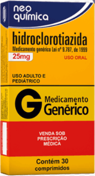 HIDROCLOROTIAZIDA 25MG COMP CT BL 1X30