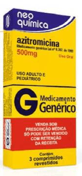 AZITROMICINA 500MG CT BL 3 COMP REV
