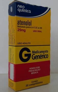 ATENOLOL 25MG COMP CT BL 1X30