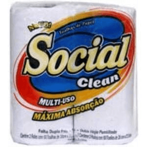 Social Clean Multiuso 50 Folhas Duplas 2 Unidades