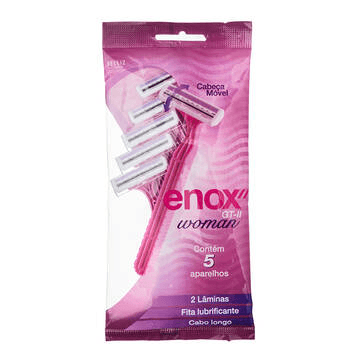 Aparelho Descartável Enox 2 Feminino (Pacote C/ 5 Aparelhos)
