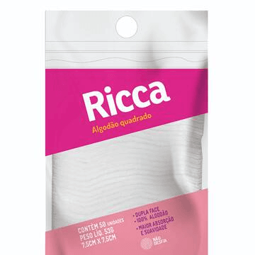 Algodão Quadrado 50 Und Ricca
