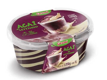 ACAI + LEITINHO POTE 1 LITROS GELONI