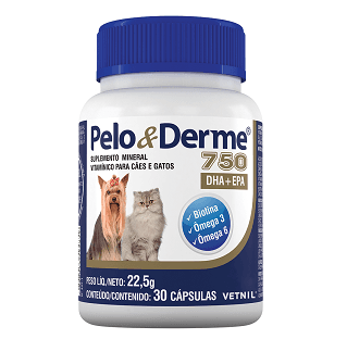 Pelo E Derme 750Mg Dha+Epa 30 Capsulas - Vetnil