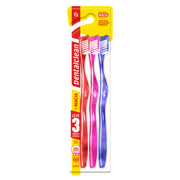 Escova Dental Basic Color Leve 3 Pague 2 Média - Dentalclean