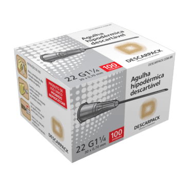 AGULHA DESC EST 30 X 0,70 MM DESCARPACK CX100CT