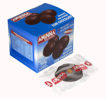 Biscoito Chocolate sem Glúten Zero Lactose Aminna -100g