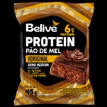BELIVE - PROTEIN PAO DE MEL ZERO ACUCAR CX. 10 X 45G