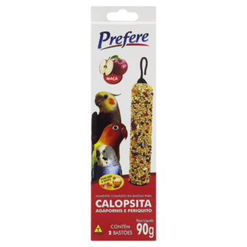 Alimento para Pássaros Calopsita, Agapornis e Periquito Maçã Prefere Caixa 90g 2 Unidades