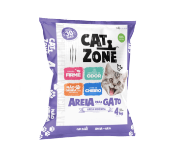 Areia Para Gato Cat Zone Pacote 4 Kg