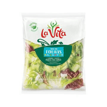Mix de Folhas Higienizado 200g La Vita - Certificado Ibrahort