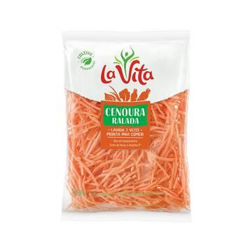Cenoura Ralada Higienizada 250g La Vita - Certificado Ibrahort