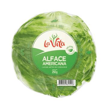 Alface Americana In Natura 250g La Vita - Certificado Ibrahort