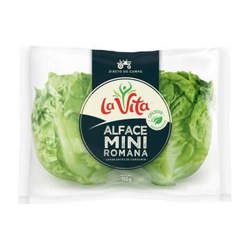 Alface Mini Romana In Natura 150g La Vita - Certificado Ibrahort