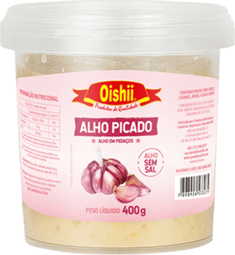 Alho Picado 400g - Produtos Oishii