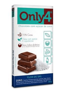 Only 4 Chocolate Gourmet com Flor de Sal 80g