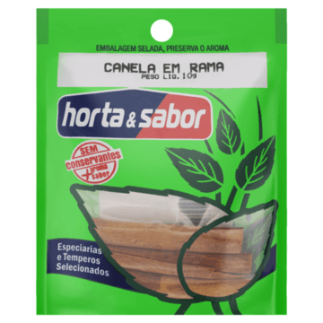 Canela Rama Horta & Sabor Pacote 10g
