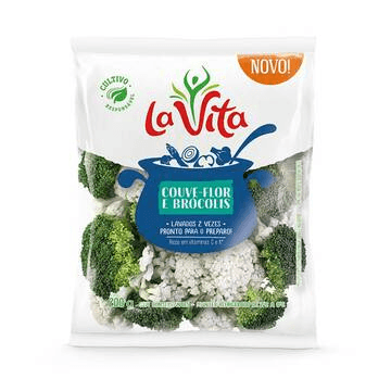 Couve-flor e Brócolis Higienizados 200g La Vita - Certificado Ibrahort