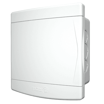 Quadro De Distribuição Embutir 3/4 Disjuntores Sem Barramento Porta Branca - Tigre
