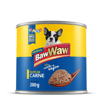 Baw Waw Patê para cães Filhote Carne - 280g