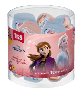 Apontador Com Depósito - Pote C/12 UN - Frozen