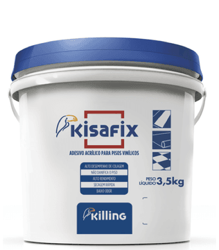 "Kisafix Piso Decorativo 3,5kg  (Adesivo Acrílico para piso Vinílico)"