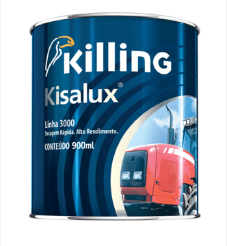Kisalux Esmalte Sintético Industrial - Preto Semibrilho - 0,9L