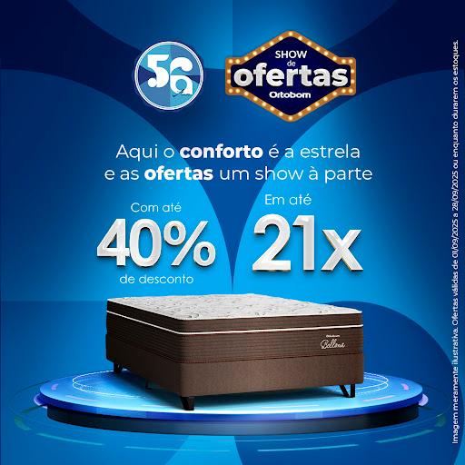 Show de Ofertas com até 40% de desconto! ⭐

Aqui na Ortobom o conforto é a estrela e as ofertas um show à parte. 

Colchões, Cabeceiras, Bases, Travesseiros, Roupas de cama e muito mais com descontos especiais.

Visite nossa loja e escolha as melhores opções para você!