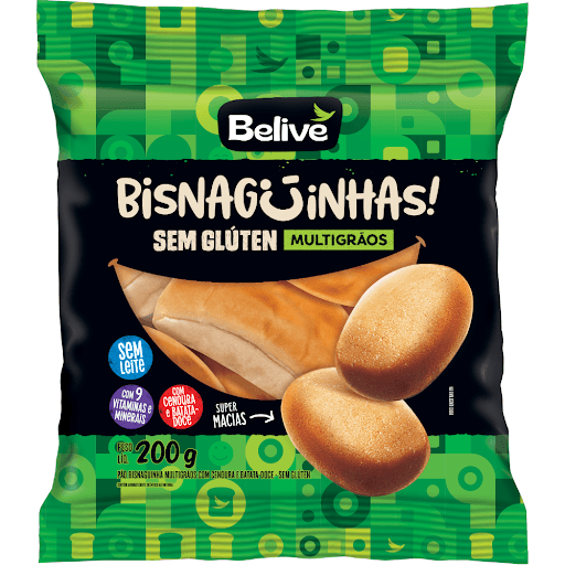 Bisnaguinhas Sem Glúten Multigrãos - Belive - Sem glúten, sem leite/lactose e com 9 vitaminas e minerais!