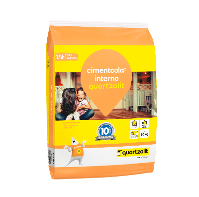 argamassa cimentcola interno cinza ac1 20kg quarzolit - Cimentcola Flexivel Ac3 Branco 20Kg Pl