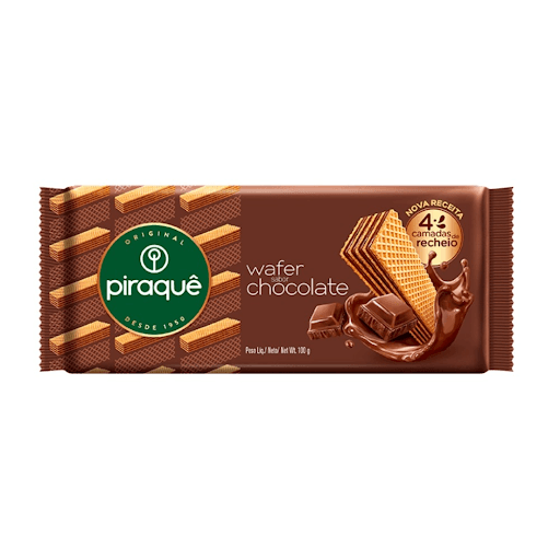 Biscoito piraque wafer chocolate -
