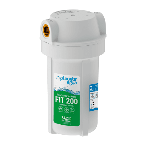 Purificador de Água FIT 200 Planeta Água - Para Bebedouros e Cozinhas. 2000 - O FIT 200 é perfeito para ser instalado em bebedouros de coluna, contribui para qualidade de vida e saúde, pois reduz o cloro deixando-a pura e cristalina. Ideal para locais como restaurantes, cafeterias, escolas, academias e aeroportos.