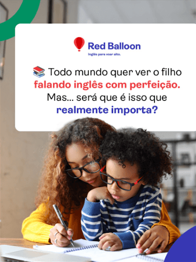 A ideia de “inglês perfeito” pode parecer um objetivo bonito…
mas, muitas vezes, ela paralisa. 😶‍🌫️

A criança acha que não pode errar.
O adolescente se sente inseguro.
E o inglês — que deveria ser ferramenta — vira obstáculo. 🚧

Na Red Balloon, a gente entende que aprender é um processo.

E que a confiança é o que sustenta a fluência. 💬

Aqui, seu filho aprende a se expressar em inglês com intenção, liberdade e segurança.
Mesmo antes de saber todas as respostas. 🎈

👉 Quer conhecer nosso jeito de ensinar?

🔗 Agende uma visita e veja de perto como o inglês pode ganhar sentido desde cedo

#RedBalloon #InglêsParaCrianças #FluênciaComPropósito #PaisQueApoiam #BalloonersMindset
