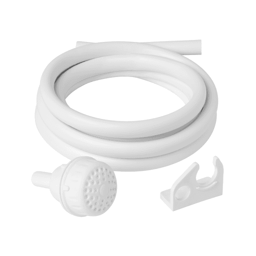 MANGUEIRA BRANCA CHUVEIRO 2,10M C/ SUP E CHUVEI - Fácil exposição para venda