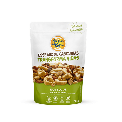 Mix de Castanha 50g - Da plantação à colheita, e da colheita ao beneficiamento, as nossas castanhas de caju são 100% produzidas no sertão. O processo manual da nossa fábrica gera centenas de empregos e renda, além de garantir um produto de qualidade premium e diferenciada.