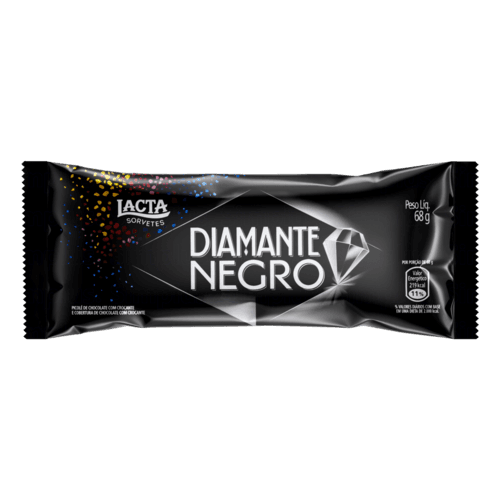 Picolé Diamante Negro Lacta Pacote 68G - Picolé Diamante Negro Lacta Pacote 68G