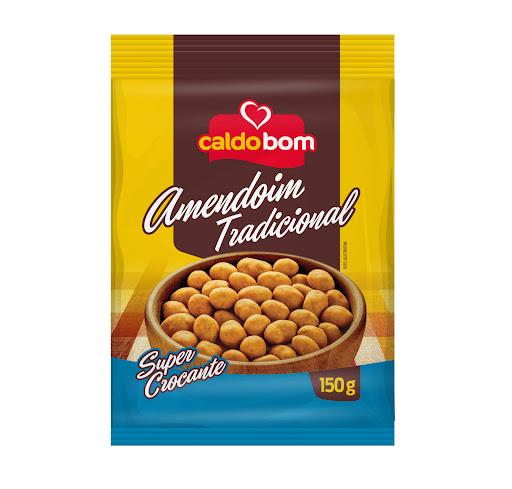 Amendoim Tipo Tradicional 150g - Caldo Bom - Ingredientes: amendoim, amido de milho modificado, farinha de trigo enriquecida com ferro e ácido fólico, açúcar cristal, matodextrina, gordura vegetal hidrogenada, realçador de sabor e corante natural de urucum.
ALÉRGICOS: CONTÉM AMENDOIM, DERIVADOS DE SOJA E TRIGO.
ALÉRGICOS: PODE CONTER AVELÃS, CASTANHA DE CAJU, MACADÂMIA, AMÊNDOA E DERIVADOS DE LEITE.
CONTÉM GLÚTEN.