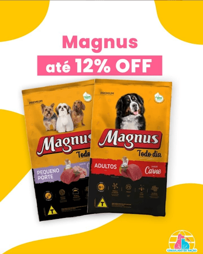 Seu doguinho ama a ração Magnus? Então venha para o Consulado da Ração aproveitar esse desconto especial!

Garanta até 12% OFF na sua compra de Magnus Todo Dia e proporcione sabor e nutrição para seu pet.

Compre pelo site, app ou na loja mais próxima de você!

#consuladodaracao #petshop #vemproconsulado #produtospet #petshoponline #deliverypet #desconto #promocao