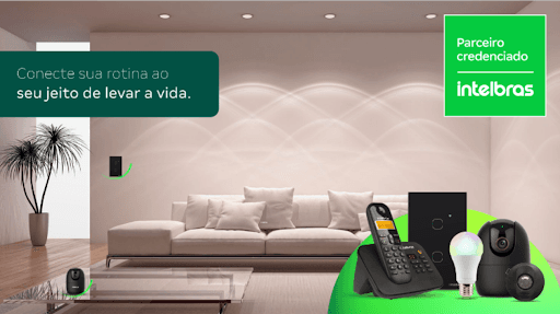 Com apenas um toque, controle luzes, câmeras e dispositivos, criando o ambiente perfeito para cada momento. Mais conforto, praticidade e segurança em cada detalhe. A inteligência da sua casa começa com a Intelbras.