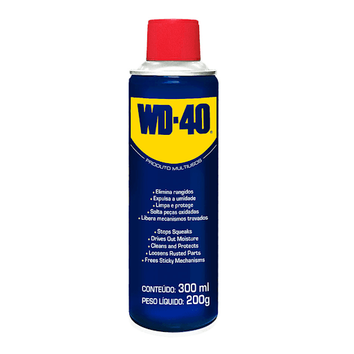 Lubrificante Spray Anticorrosivo Multiuso WD-40 - 300ml - Multicoisas - O Lubrificante Spray Anticorrosivo Multiuso WD-40 de 300ml é uma solução confiável e versátil para manutenção em geral. Este spray pode ser usado para lubrificar, remover a umidade, proteger contra a corrosão, soltar partes enferrujadas e muito mais. Com a sua fórmula única e não volátil, o WD-40 é perfeito para uso em diversas aplicações, desde ferramentas manuais até equipamentos mecânicos, sem danificar a superfície de trabalho.