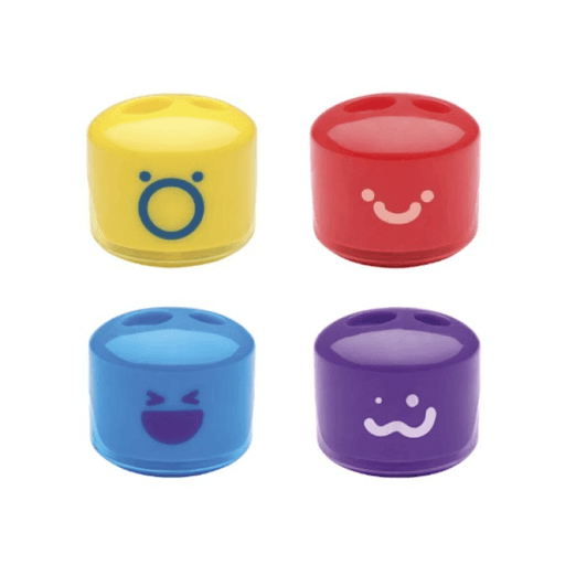 Apontador Duplo com Depósito Joy - cores variadas - Leo&Leo - Se um apontador Leo&Leo já é bom, imagine um duplo. Assim é com o Apontador Duplo Leo&Leo: satisfação em dose dupla. Criado para apontar lápis comum e lápis big, ele vem em 4 cores vibrantes distintas (roxo, amarelo, azul e vermelho), com estampas divertidas de rostinhos que expressam variadas emoções. É apontar o lápis e se divertir com as carinhas! Produzido com material durável, vem com depósito e suas lâminas em aço inox de alta qualidade. Seu design é arredondado e diferenciado, de tamanho prático e fácil de guardar no estojo para levar nas aulas. O Apontador Duplo Leo&Leo é o companheiro das crianças na escola, ideal para apontar o lápis com segurança e de maneira divertida.