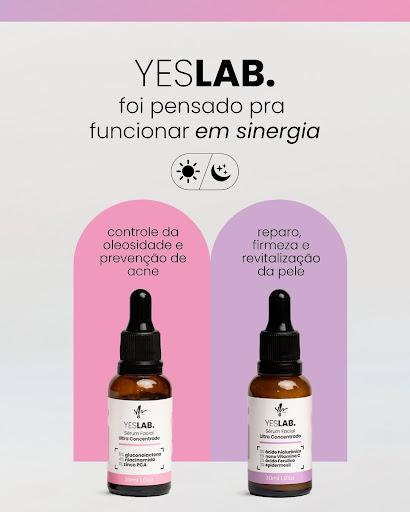 ✨ CHEGARAM OS NOVOS SÉRUNS YES LAB! 
Sua pele pediu e a gente atendeu: tecnologia, ativos potentes e resultados visíveis — agora em duas fórmulas incríveis de 30ml cada:
Sérum Yes Lab Antioleosidade
 Controle o brilho, sem abrir mão da hidratação! Com textura leve e toque seco, ele atua direto no equilíbrio da oleosidade da pele, reduzindo poros dilatados e prevenindo acne. Pele sequinha, viçosa e saudável — todos os dias.
Sérum Yes Lab Antiaging
 Renove sua pele com um boost de firmeza e luminosidade! Com ativos que estimulam o colágeno e combatem os sinais do tempo, ele suaviza linhas finas e devolve o frescor da juventude. Ideal para quem busca uma pele mais lisa, firme e radiante.

💡 Textura perfeita. Fórmulas inteligentes. Resultados reais. 💖 Dermatologicamente testados. Veganos. Cruelty-free.

#YesLab #YesCosmetics #LançamentoYes #SkincareYes #Antioleosidade #Antiaging #PeleLindaComYes