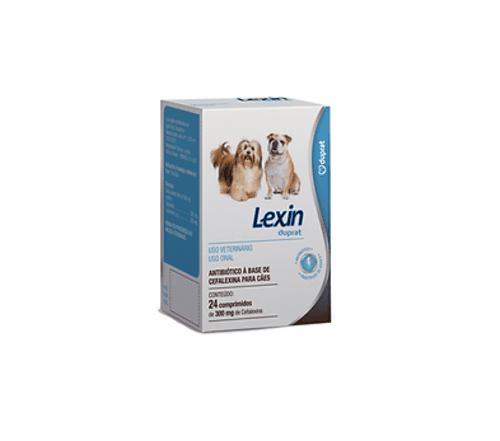 Lexin Com 12 Comprimidos - É um antibiótico semi-sintético a base de cefalexina recomendado para cães, para o tratamento de todas as infecções causadas por micro-organismos sensíveis à cefalexina. tem amplo espectro contra micro-organismos gram-positivos e gram-negativos; infecções da pele e tecidos moles.