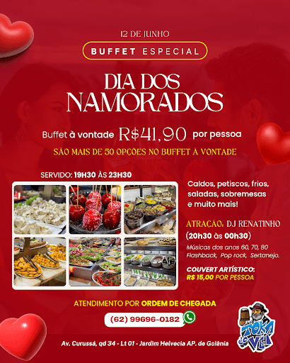 Traga o seu amor  para passar esse Dia Especial na Toka do Véi.