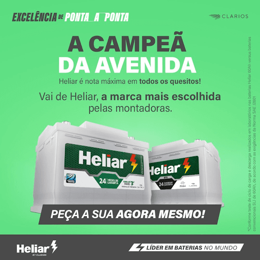 Campeã da avenida - Heliar é a campeã da avenida. Ela garante até três vezes mais energia pra você ir mais longe nesse Carnaval.