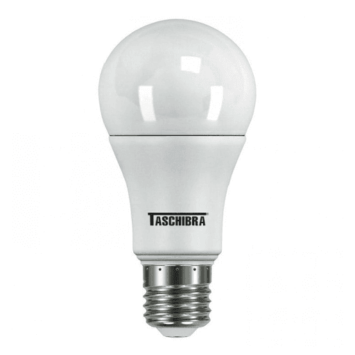 Lâmpada de Led Bulbo Amarela Taschibra 9W Bivolt - Multicoisas - Você pode iluminar com maior eficiência qualquer tipo de ambiente usando a lâmpada de LED bulbo amarela Taschibra. Garante até 85% de economia, alta durabilidade e pode ser usado em salas, cozinhas, banheiros, quartos e outros cômodos, transmitindo sensação de relaxamento. Bivolt, possui 9w de potência e temperatura da cor em 3000k. Compatível com soquete E27.