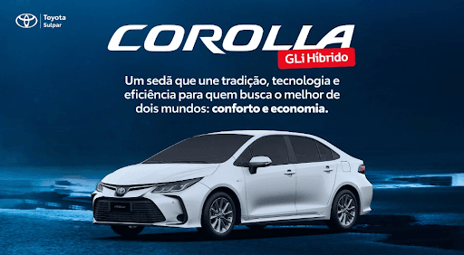 Novo Corolla 2026 é na SUPLAR - O Toyota Corolla sempre foi sinônimo de confiabilidade e valor de revenda. O Novo Corolla 2026 chega para elevar essa barra, trazendo o que há de mais moderno em engenharia automotiva, sem perder a essência que o tornou um líder global.

Na SULPAR, entendemos que adquirir um veículo dessa categoria exige uma parceria de confiança. Com décadas de tradição em Curitiba e o padrão "One Toyota" de atendimento, garantimos que sua experiência seja tão excepcional quanto o carro que você dirige.

"Um ícone com tudo que te move" encontra a concessionária que move o Paraná com seriedade e compromisso.

Venha conhecer o futuro da Toyota na SULPAR.