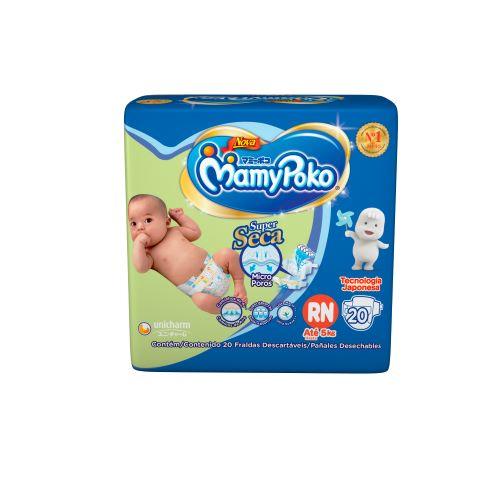 MamyPoko Fralda Fita RN20 - Fralda Super Seca com fita adesiva. Contém cobertura macia e respirável: libera calor e umidade, garantindo mais conforto para a pele do bebê. Exclusivas ondas de Superabsorção. Até doze horas de absorção: garante que o bebê durma sem interrupções por uma noite inteira.