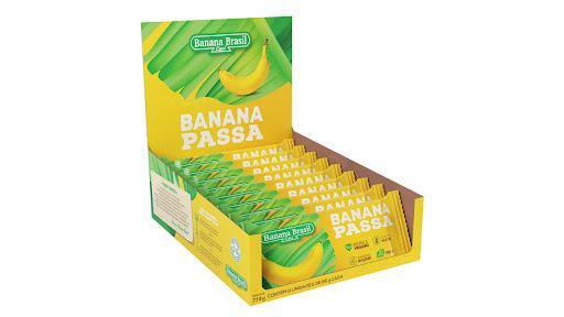 Banana-Passa 9x86g - Banana Brasil - Rica em potássio e triptofano, a banana ajuda o organismo a produzir serotonina, neurotransmissor que melhora o humor e provoca sensação de bem-estar. Segundo especialistas, em alguns casos, ela pode até ajudar no combate à insônia!