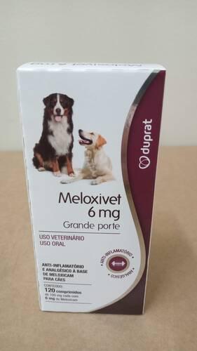Meloxivet 6 Mg Grande Porte Com 120 Comprimidos - Indicado para tratamento e alívio da dor e inflamação em patologias agudas ou crônicas associadas ao sistema músculo-esquelético de cães e gatos